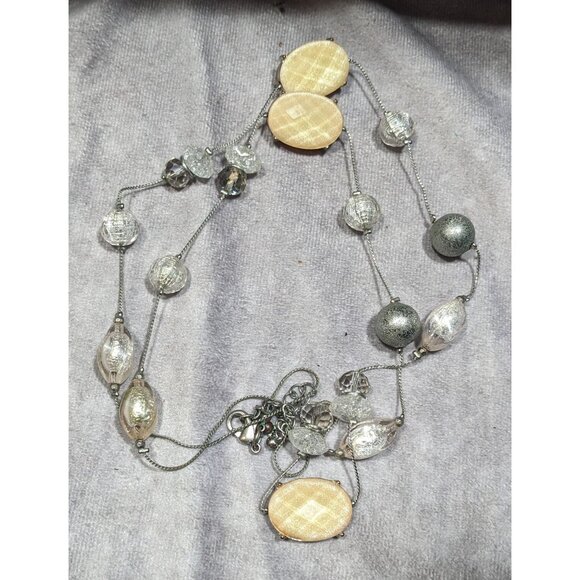 Y2K Style Gemmed And Beaded Opera Length Station Necklace - Picture 10 of 10